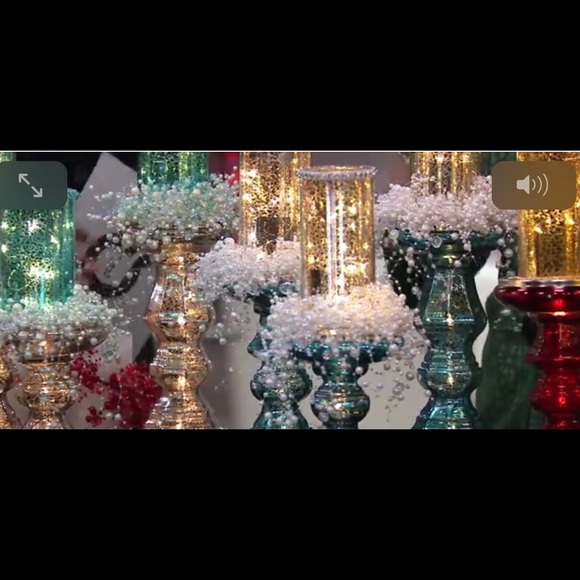 Cascading pearl candle rings store